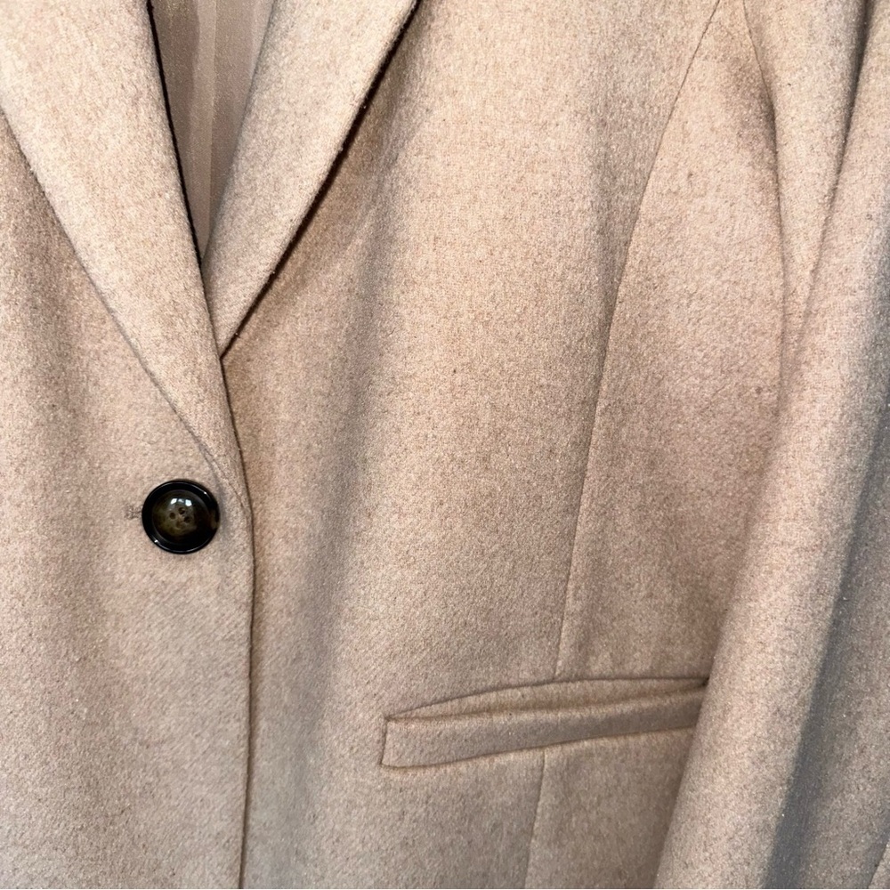 NWT RW&CO NUDE PINK TWILL PEA COAT, US XL - Picture 6 of 9